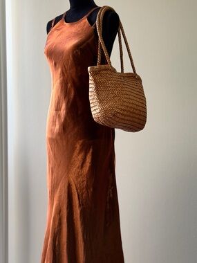 Faviana Black Lined Dress with Satin Finish